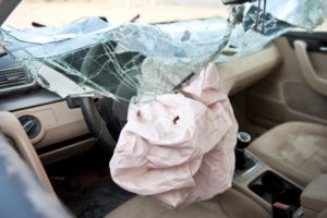 Airbag in car crash