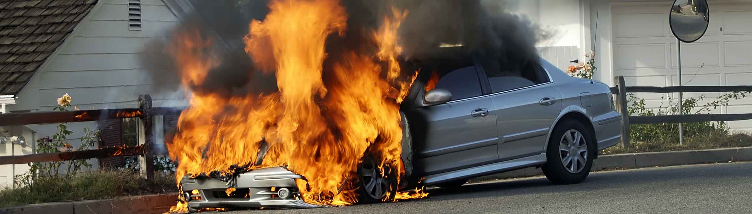 Car on fire
